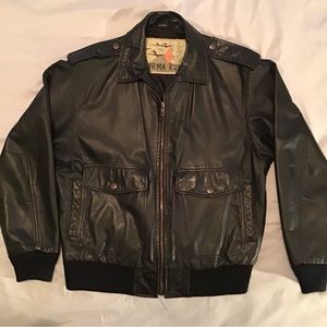 Genuine Leather Burma Run Vintage BomberJacket